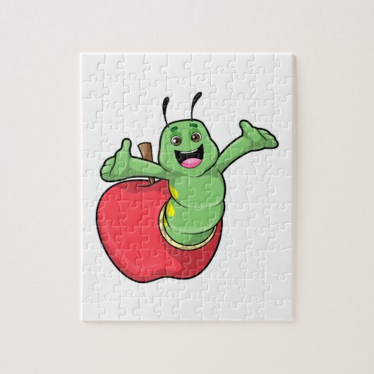 Caterpillar with Apple ジグソーパズル (縦)