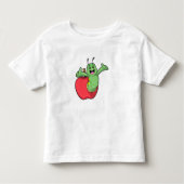 Caterpillar with Apple トドラーTシャツ (正面)