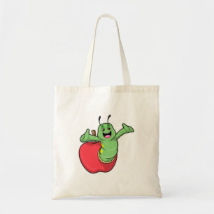 Caterpillar with Apple トートバッグ