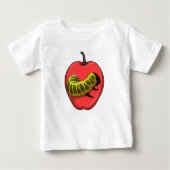Caterpillar with Apple ベビーTシャツ (正面)