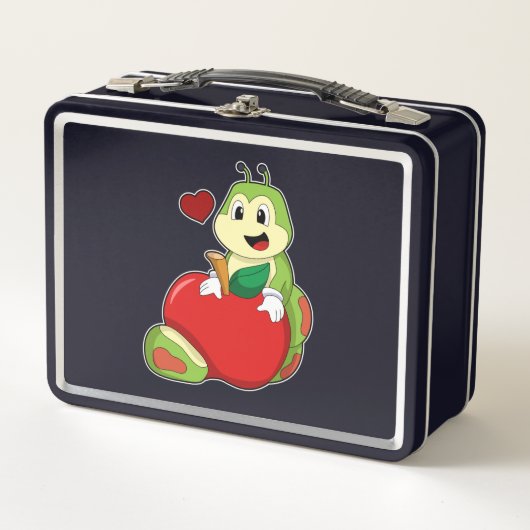 Caterpillar with Apple メタルランチボックス (正面)