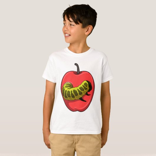 Caterpillar with Apple Tシャツ (正面フル)