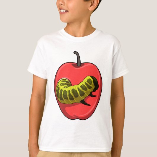 Caterpillar with Apple Tシャツ (正面)
