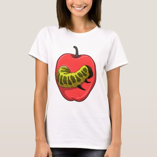Caterpillar with Apple Tシャツ (正面)