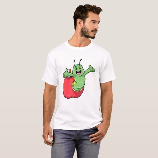 Caterpillar with Apple Tシャツ (正面フル)