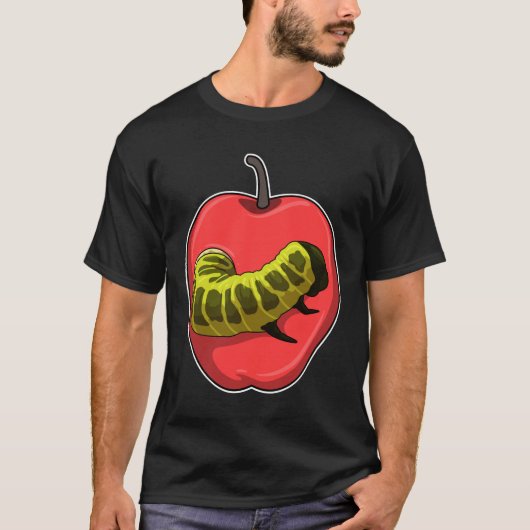 Caterpillar with Apple Tシャツ (正面)