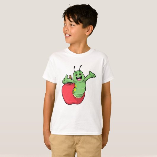 Caterpillar with Apple Tシャツ (正面フル)