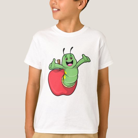 Caterpillar with Apple Tシャツ (正面)