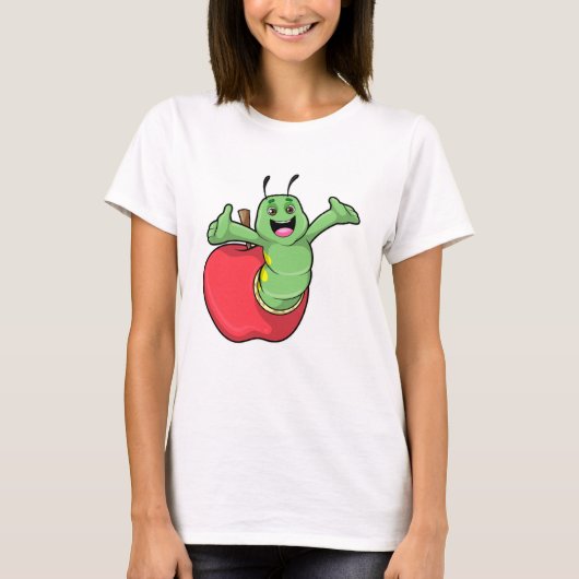 Caterpillar with Apple Tシャツ (正面)