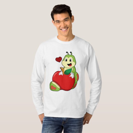 Caterpillar with Apple Tシャツ (正面フル)