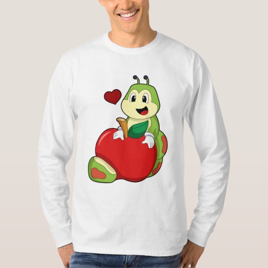 Caterpillar with Apple Tシャツ (正面)