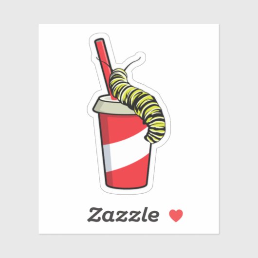 Caterpillar with Drink シール (シート)