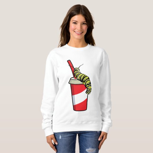 Caterpillar with Drink スウェットシャツ (正面フル)