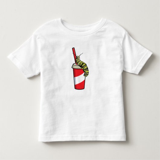 Caterpillar with Drink トドラーTシャツ (正面)