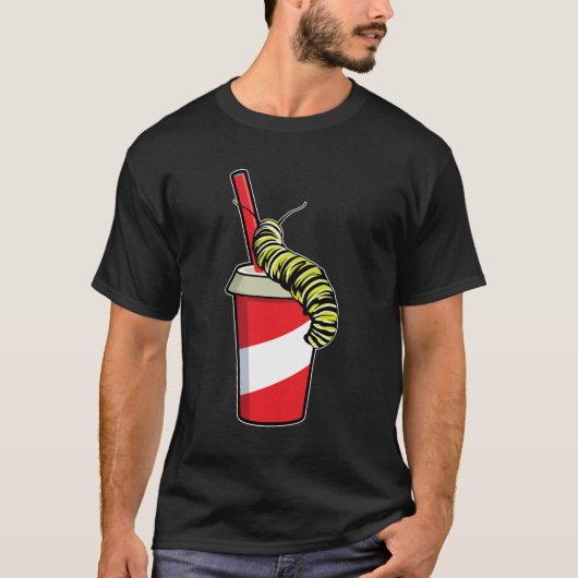 Caterpillar with Drink Tシャツ (正面)