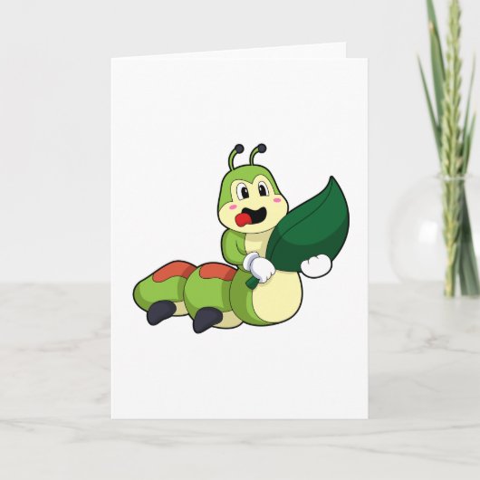 Caterpillar with Leaf カード (正面)