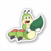 Caterpillar with Leaf シール (正面)