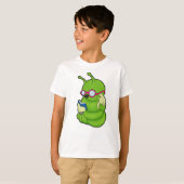 Caterpillar with Sunglasses & Book Tシャツ (正面フル)