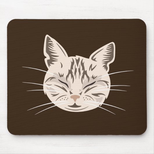 Catfaceグラフィックマウスパッド マウスパッド (正面)