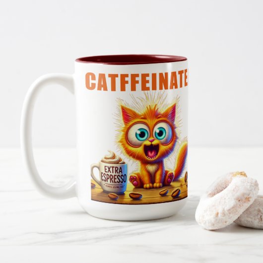 CATFFEINATED ツートーンマグカップ (ドーナツ)