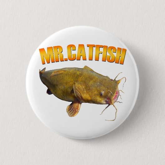 Catfish氏の魚釣り 缶バッジ (正面)