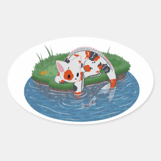 catfish 楕円形シール