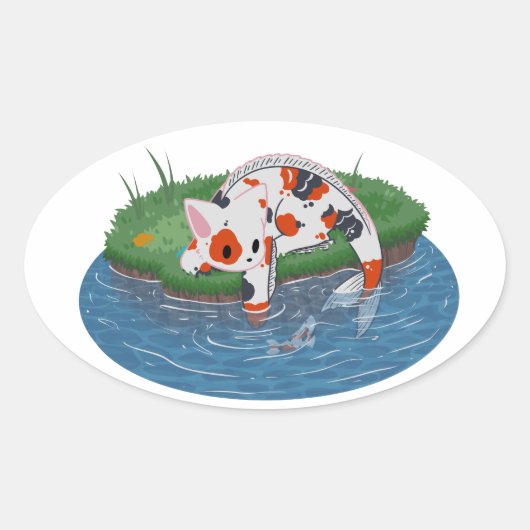 catfish 楕円形シール (正面)