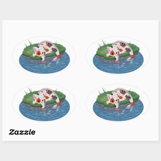 catfish 楕円形シール (シート)