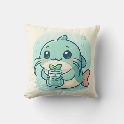 Catfish Plant Parent クッション (正面)