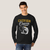 Catfish Queen  Fishing Catfishing Girls Women Tシャツ (正面フル)