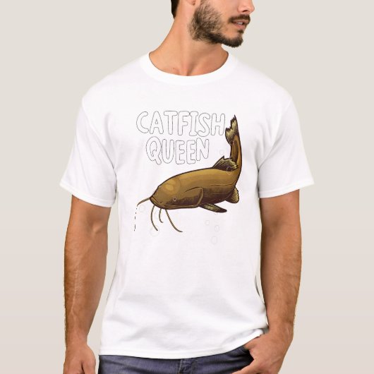 Catfish Queen Fishing Lover Cute Catfish T-Shirt Tシャツ (正面)