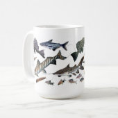 Catfishes of the world コーヒーマグカップ (正面左)