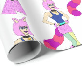 catgirlボタン ラッピングペーパー (ロールコーナー)