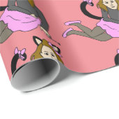 catgirlボタン ラッピングペーパー (ロールコーナー)
