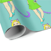 catgirlボタン ラッピングペーパー (ロールコーナー)