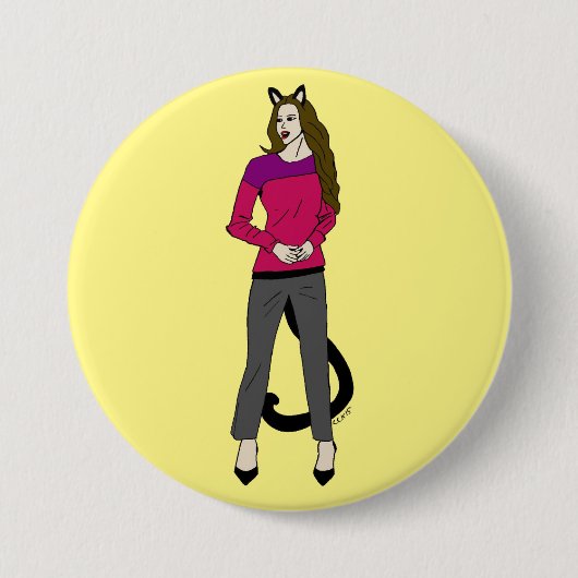 catgirlボタン 缶バッジ (正面)