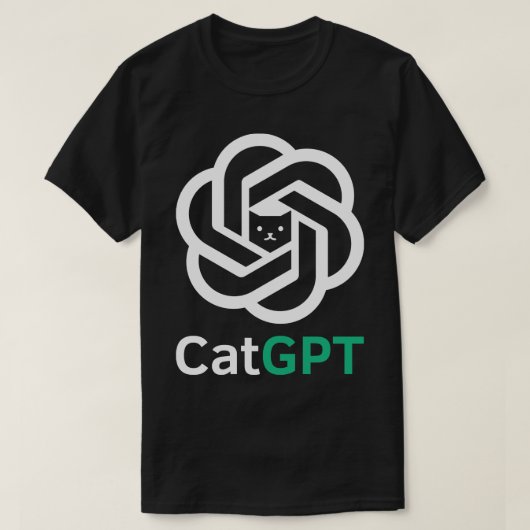 CatGPT猫好き Tシャツ (デザイン正面)