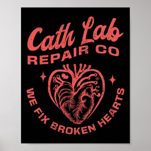 Cath Lab Repair Co Funny Valentine Day Cath Lab Nu ポスター (正面)