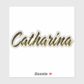 Catharina black gold Lettering Aufkleber Sticker シール (シート)