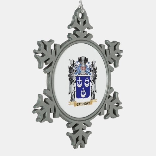 Cathcartの紋章付き外衣-家紋 スノーフレークピューターオーナメント (左)