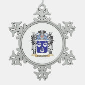 Cathcartの紋章付き外衣-家紋 スノーフレークピューターオーナメント (正面)