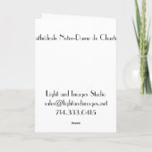 Cathdrale Notre Dame deシャルトル カード (裏面)