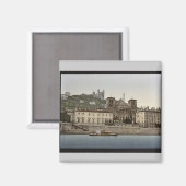 Cathedral and Notre Dame de Fourviere, Lyons,フラン マグネット (正面/裏面)