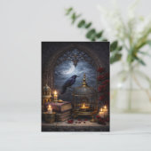 Cathedral Gothic Wall Art – Raven Still Life ポストカード (スタンド正面)