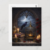 Cathedral Gothic Wall Art – Raven Still Life ポストカード (正面/裏面)