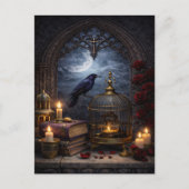 Cathedral Gothic Wall Art – Raven Still Life ポストカード (正面)