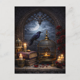 Cathedral Gothic Wall Art – Raven Still Life ポストカード