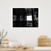 Cathedral of Dreams II （白黒） ポスター (キッチン)