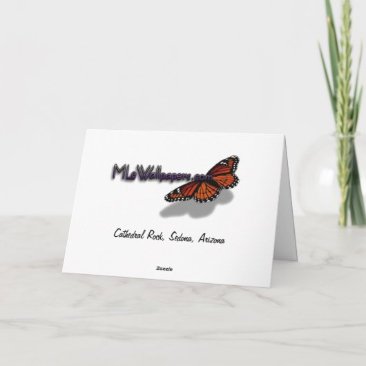 Cathedral Rock and Stream in Sedona Arizona カード (裏面)