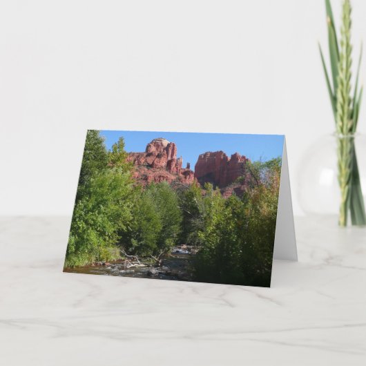 Cathedral Rock and Stream in Sedona Arizona カード (正面)